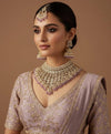 SALOMI Lavender purple Bridal Kundan Choker necklace jhumka maangtika,Punjabi Jewellery, Indian wedding kundan jewelery pakistani jewelry