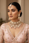 ZOYA Pink kundan and meenakari necklace set wedding jewelry pakistani jewellery bollywood  punjabi jhumka earrings maangtika cz zircon