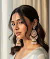 VARSHA pink colour earrings/ pink meenakari enamel earrings/Bollywood earrings/Pakistani Wedding / hand painted Indian bridal jewelry/