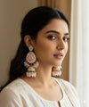 VARSHA pink colour earrings/ pink meenakari enamel earrings/Bollywood earrings/Pakistani Wedding / hand painted Indian bridal jewelry/