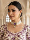 DISHA Purple Choker Set