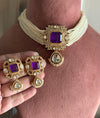 DISHA Purple Choker Set