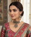 SUMAIRA Navratna Victorian style kundan and cz multicoloured choker set ,Indian Pakistani wedding bridal jewelry,navratan necklace set