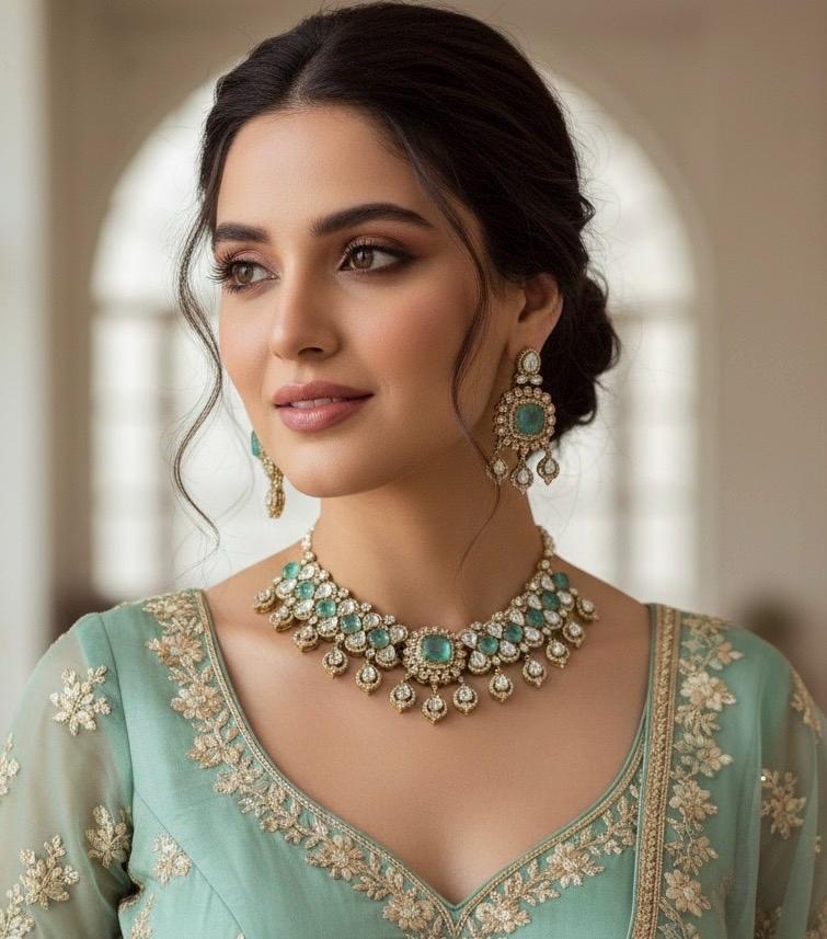 MANIKA Mint Necklace Set