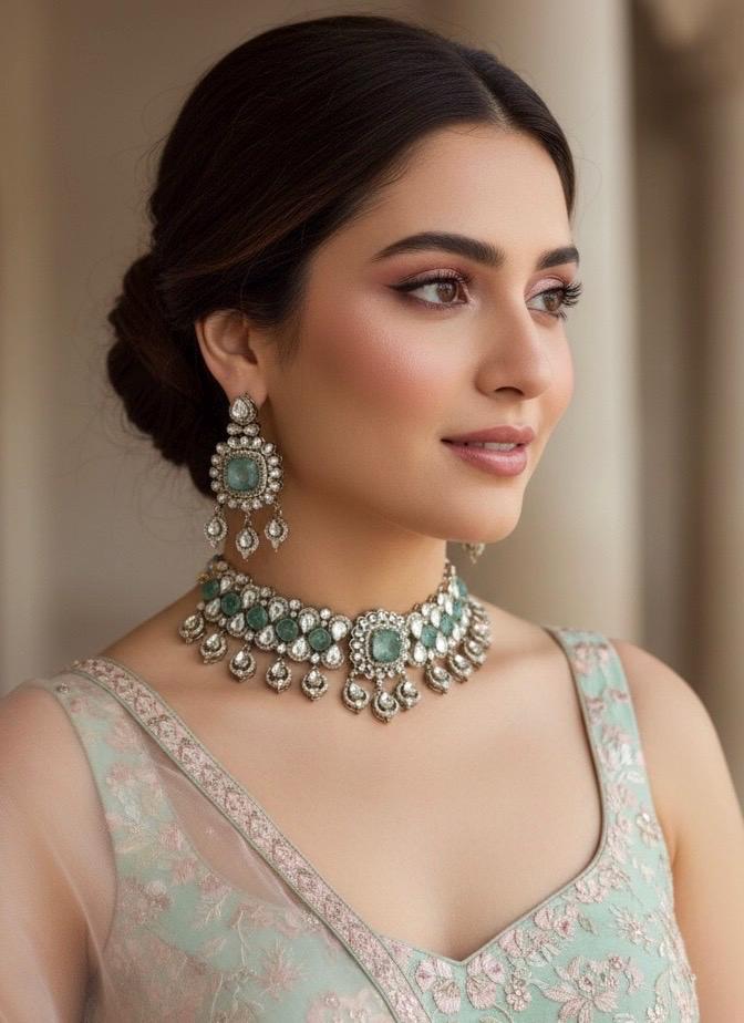 MANIKA Mint Necklace Set