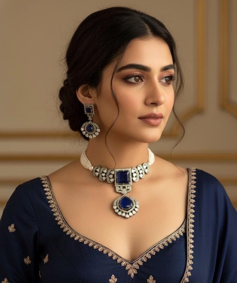 NAYAN Blue Necklace Set