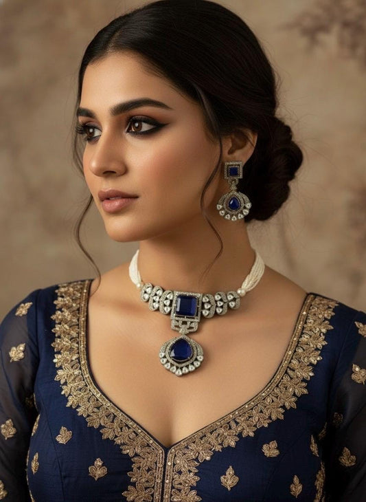NAYAN Blue Necklace Set