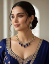 AMAYA Blue Gold Hasli Necklace Set