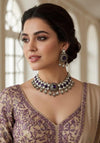 MANIKA Purple Necklace Set