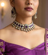 MANIKA Purple Necklace Set