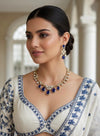 AMAYA Blue Gold Hasli Necklace Set