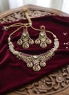 SITARA Ruby colour Premium quality Moissanite and kundan Necklace set, Indian Pakistani wedding bridal jewelry, uncut polki festive jewelry