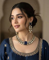 SHIRIN High quality Ruby red cz kundan polki necklace set ,Indian Pakistani bridal jewelry, Victorian style ruby red necklace and earrings