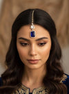 SAIRA Navy blue doublet stone maangtika, Indian bridal jewelry