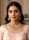 AAFIYA Pink Gold Necklace Set