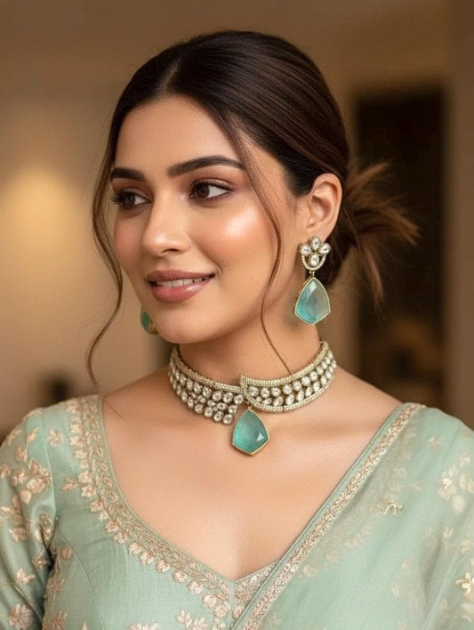 ANAISHA Mint Necklace Set