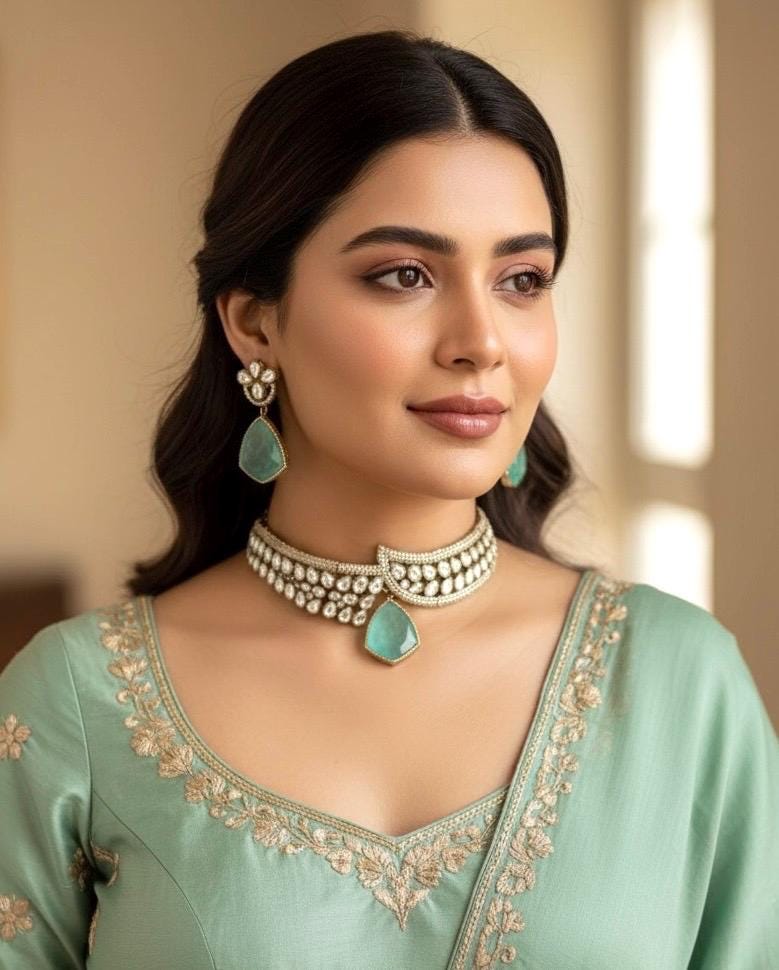 ANAISHA Mint Necklace Set
