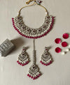 AMEIRA Pink Kundan Necklace Set