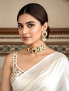 NIYA Sabyasachi inspired multicoloured kundan choker with Earrings, Indian  traditional navratna jewelry