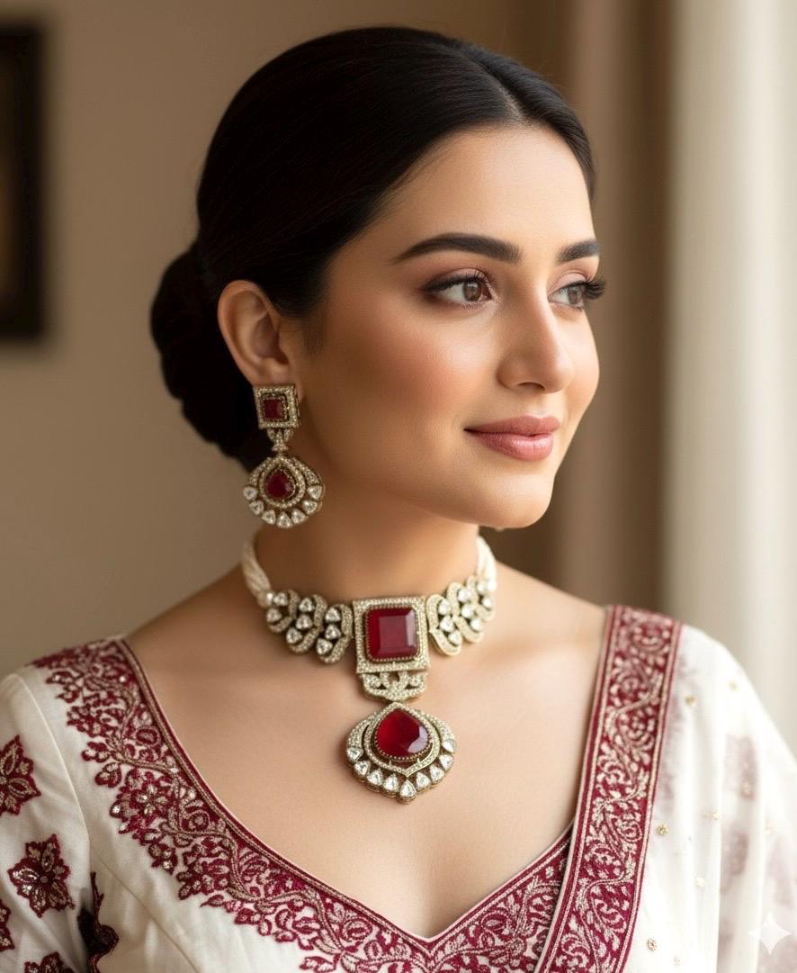 NAYAN Red Necklace Set