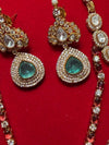 ROSINA Premium quality  Kundan Necklace set in Doublet stone, Mint Ruby Kundan Indian Bridal Jewelry cz Diamond set