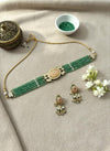 PRAGNA Sabyasachi inspired Mint pink Fusion Kundan choker set, necklace set, indian wedding Rajwada jewelry/ pakistani jewelry