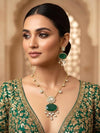 SHREYA Emerald green doublet stone Necklace Set in Victorian Style