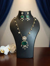 SHREYA Emerald green doublet stone Necklace Set in Victorian Style