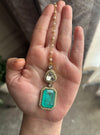 SAIRA Mint doublet stone maangtika, Indian bridal jewelry/ mint colour forehead jewelry