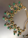VEDIKA Sabyasachi inspired Mint  Fusion Kundan necklace set, indian wedding Rajwada jewelry/ pakistani jewelry