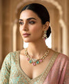 AMAYA Mint Pink Hasli Necklace Set