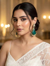 VINA Green doublet stone earrings / Bollywood kundan earrings /Indian Pakistani jewelry