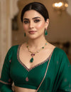 EKA Multicoloured Victorian style  necklace set and earrings ,Indo western fusion jewelry