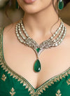 AKSHARA Emerald Green Necklace Set