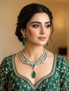 AKSHARA Emerald Green Necklace Set
