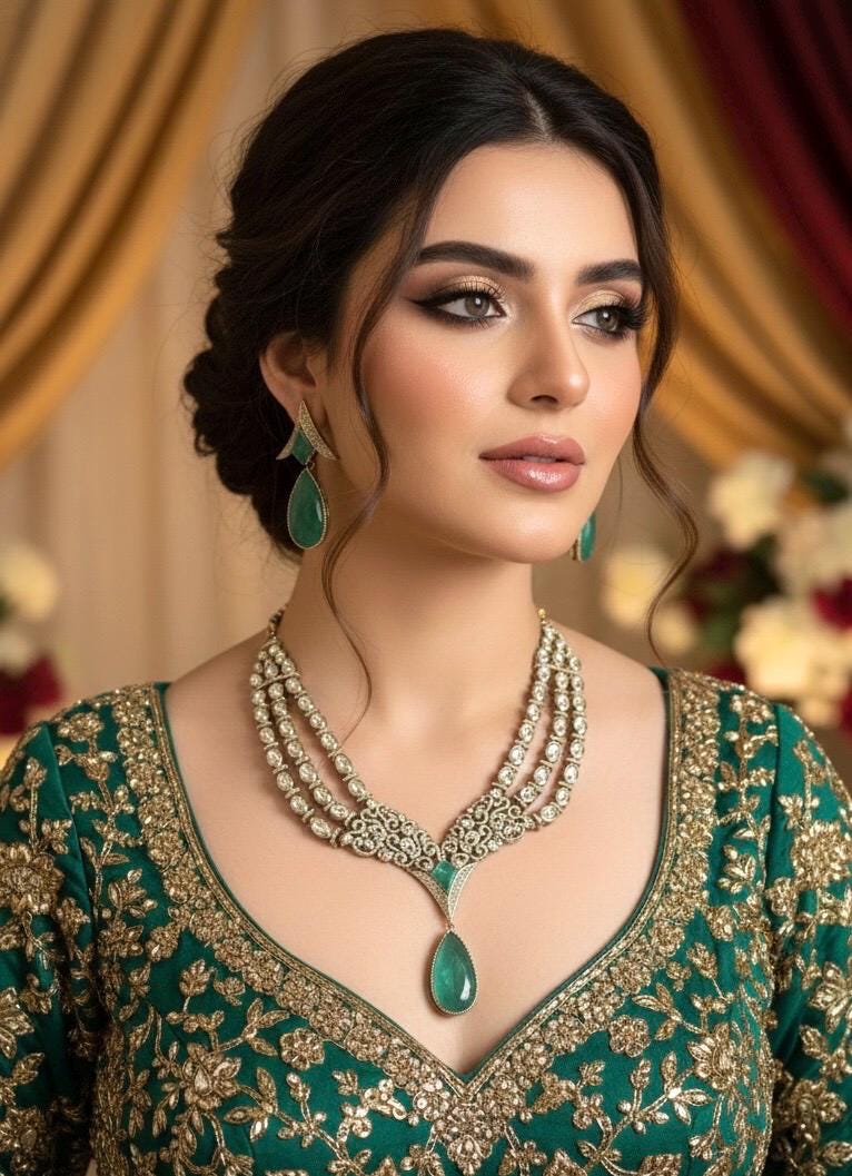 AKSHARA Mint Necklace Set