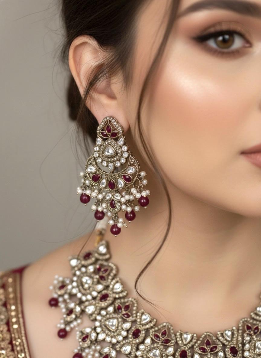 AMEYA Ruby Kundan Necklace Set