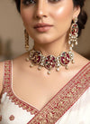 SOHINI Red Sabya Choker Set