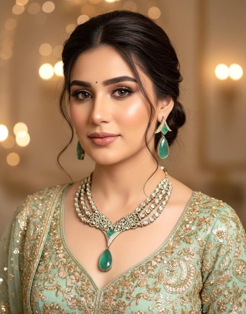 AKSHARA Mint Necklace Set