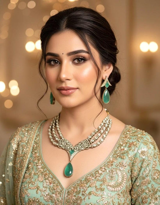 AKSHARA Mint Necklace Set
