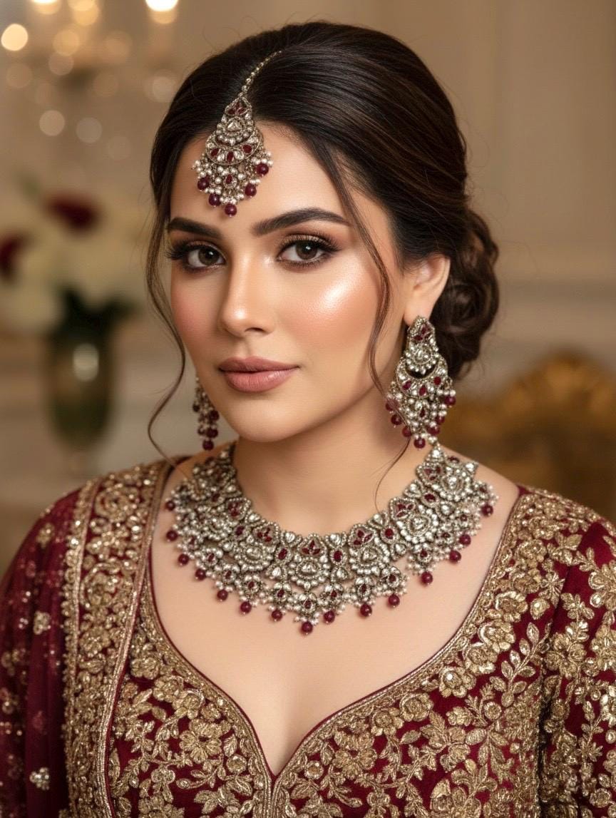 AMEYA Ruby Kundan Necklace Set