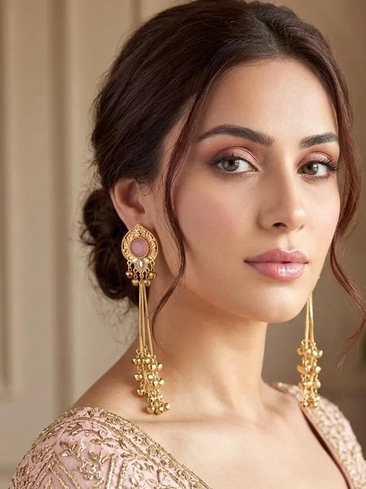 JENNA Light Pink Kashmiri Earrings