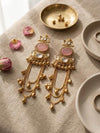 PRIA Pink Gold Kashmiri Earrings