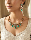 AMAYA Mint Gold Hasli Necklace Set