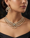 JOLENE Premium quality kundan and polki choker necklace set, Indian Pakistani wedding and festive Jewelery