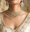 JOLENE Premium quality kundan and polki choker necklace set, Indian Pakistani wedding and festive Jewelery