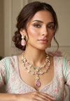 SHRIYA Mint Pink Necklace Set