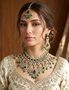 AALIYAH Green Kundan Necklace Set