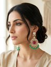 LYRA Green Ruby  Ethnic earrings / High quality chandbalis / Pakistani Wedding / Navratri Indian bollywod statement Diwali jewelry