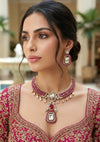 AMAIRA Ruby Kundan Necklace Set